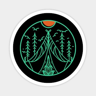 forest camp Magnet